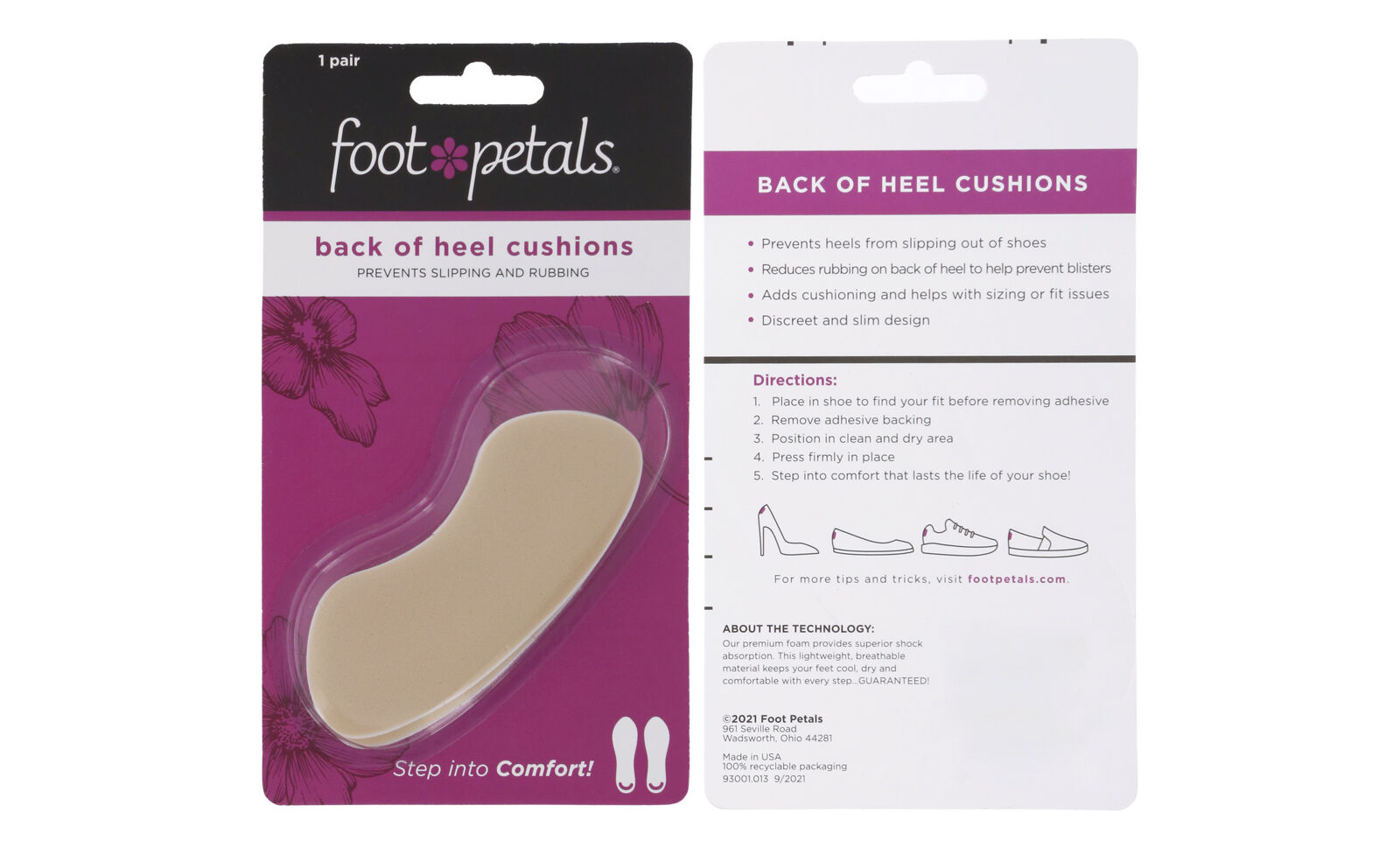 Foot Petals Heavenly Heelz - Buttercup